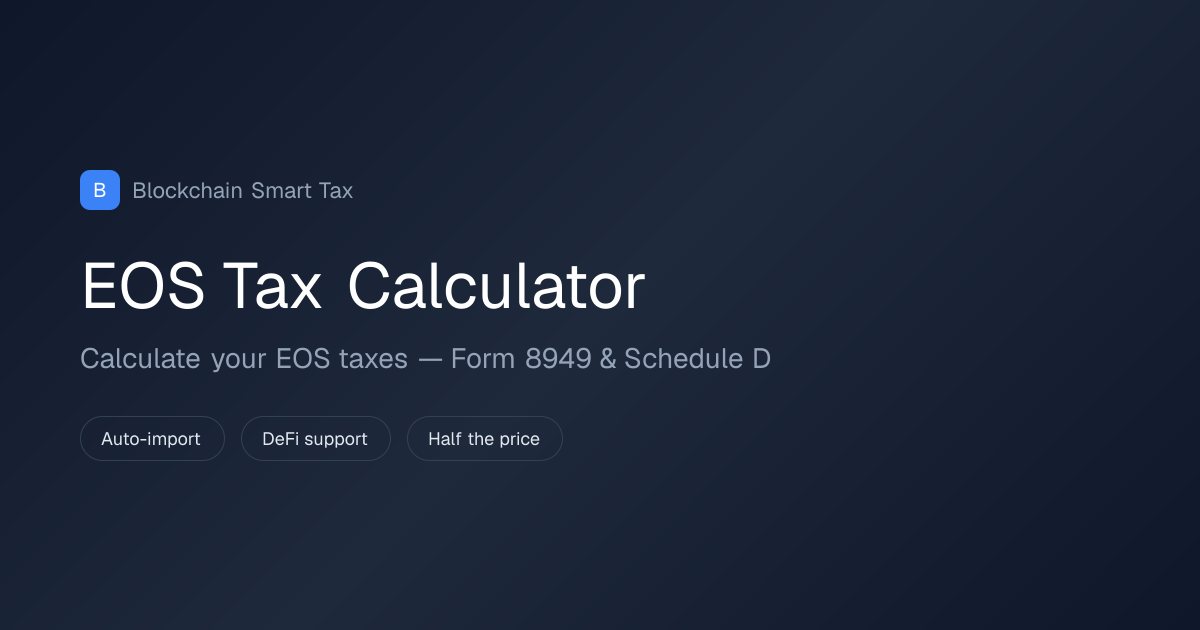 EOS Crypto Tax Calculator