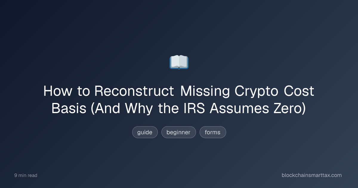 How to Reconstruct Missing Crypto Cost Basis (And Why the IRS Assumes ...
